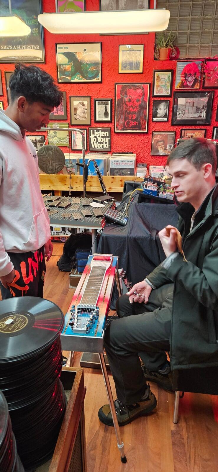 Markell asks Nate about the pedal steel guitar